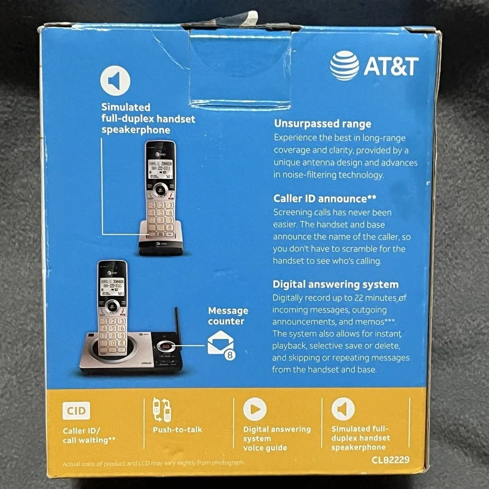 AT&T 2 Handset Answering‎ System Telephones CL82229 Smart Call Blocker ROSE GOLD